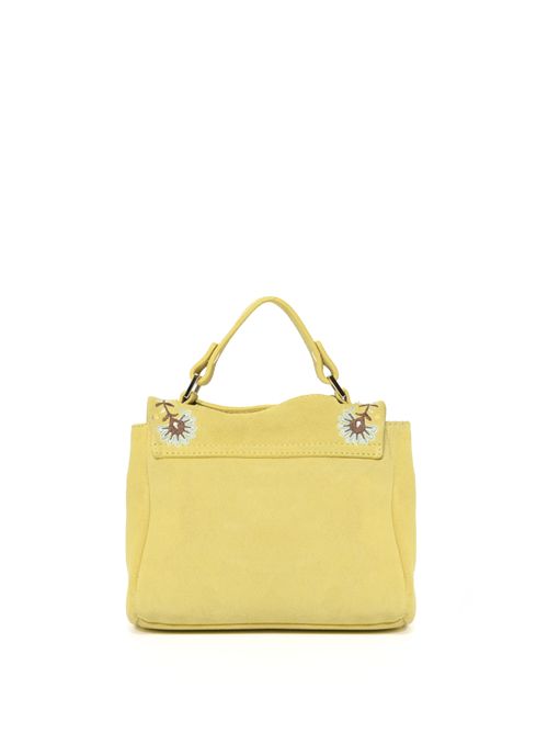 Borsa a mano Sveva Peach Flowers Mini in suede con ricami floreali ORCIANI | B02019 PEFCED